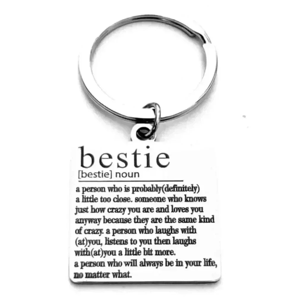 To my Bestie bff Definition Keychain